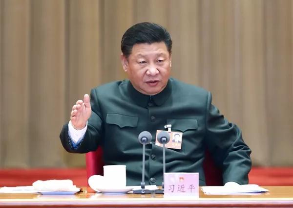 2018年3月12日上午，习近平出席十三届全国人大一次会议解放军和武警部队代表团全体会议并发表重要讲话